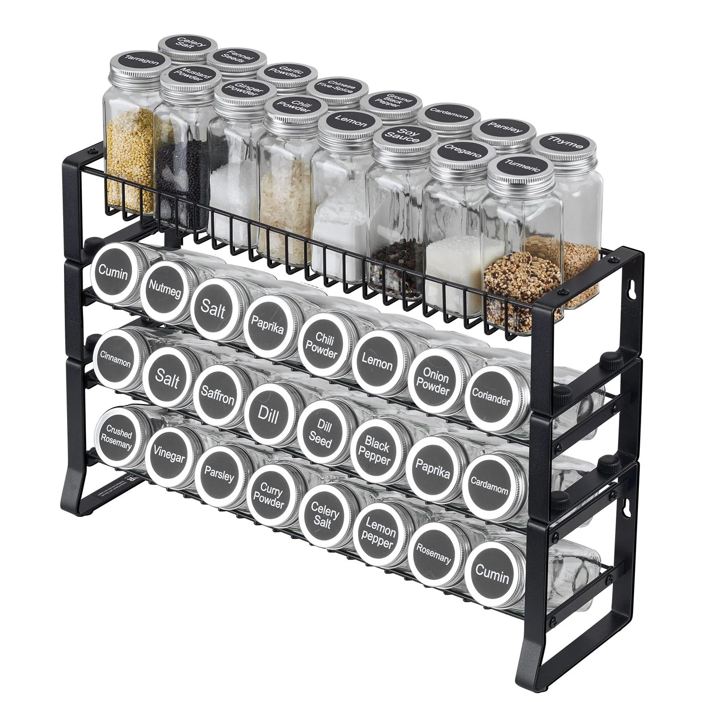 Spice Rack Organizer for Cabinet Kitchen Countertop Seasoning Organizer 18X11 In