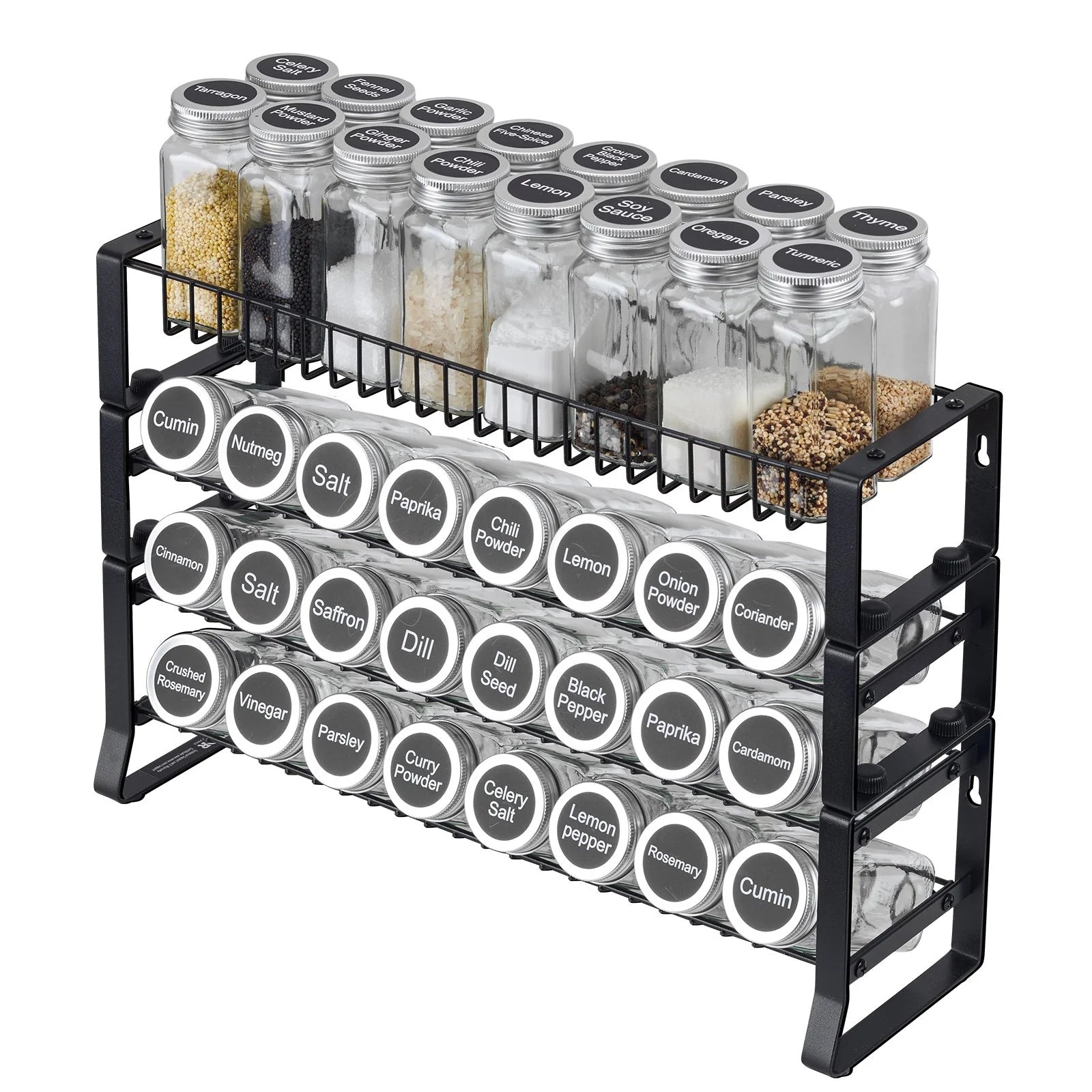 Spice Rack Organizer for Cabinet Kitchen Countertop Seasoning Organizer 18X11 In