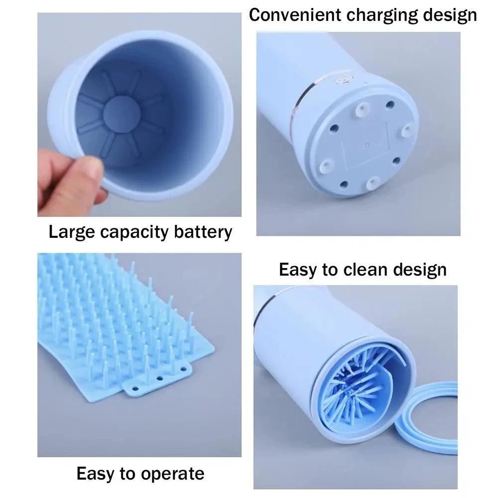 Fully Automatic Smart Pet Foot Washing Cup Low Noise Electric Paw Cleaner Quick Clean USB Powered Foot Cleaner for Pets