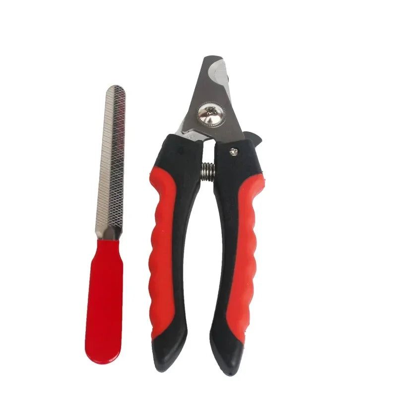 Pet Cleaning Set Dogs Cats Bristle Brush Cleaning Slicker Brush Nail Clipper File Hair Removal Mitts Flea Combs