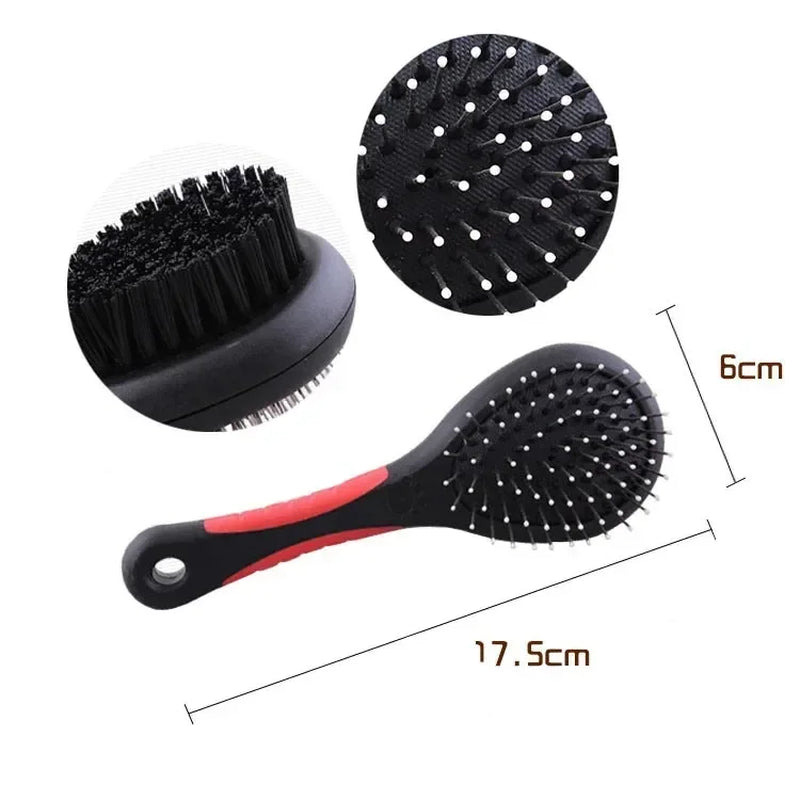 Pet Cleaning Set Dogs Cats Bristle Brush Cleaning Slicker Brush Nail Clipper File Hair Removal Mitts Flea Combs