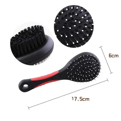 Pet Cleaning Set Dogs Cats Bristle Brush Cleaning Slicker Brush Nail Clipper File Hair Removal Mitts Flea Combs