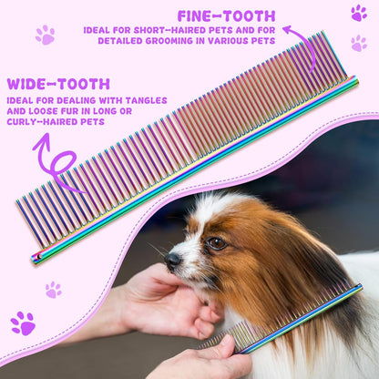 Professional Dog Grooming Scissors Set, 7 Inch/8 Inch Pet Grooming Scissors Chunkers Shears for Dog, Curved Dog Grooming Scissors, Thinning Shears for Dog with Grooming Comb | Pet Grooming Chunkers Shears for Dog, Curved Dog Grooming Scissors, Thinning Shears for Dog with Grooming Comb, Multi-Color