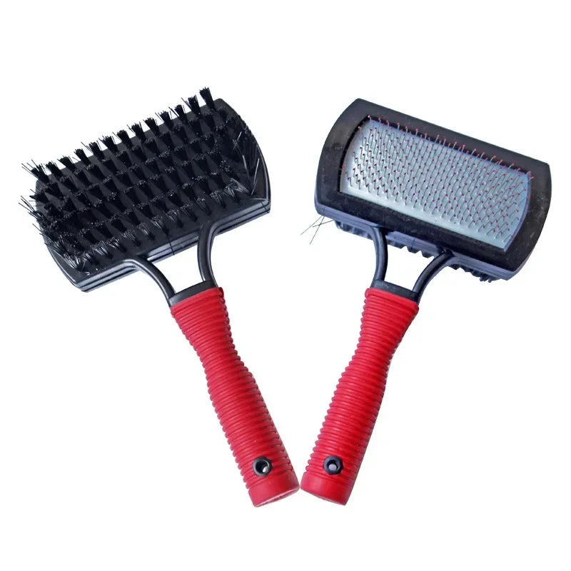 Pet Cleaning Set Dogs Cats Bristle Brush Cleaning Slicker Brush Nail Clipper File Hair Removal Mitts Flea Combs