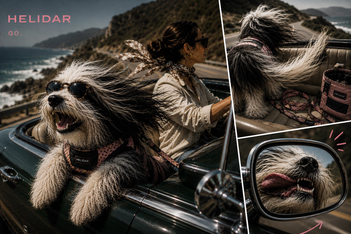 Helidar GO dog road trip editorial banner